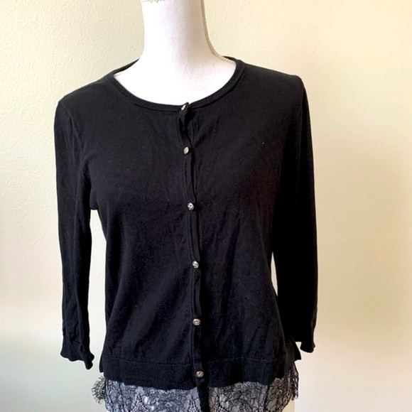 Black Button-Up Women's Top - Picture 1 of 6